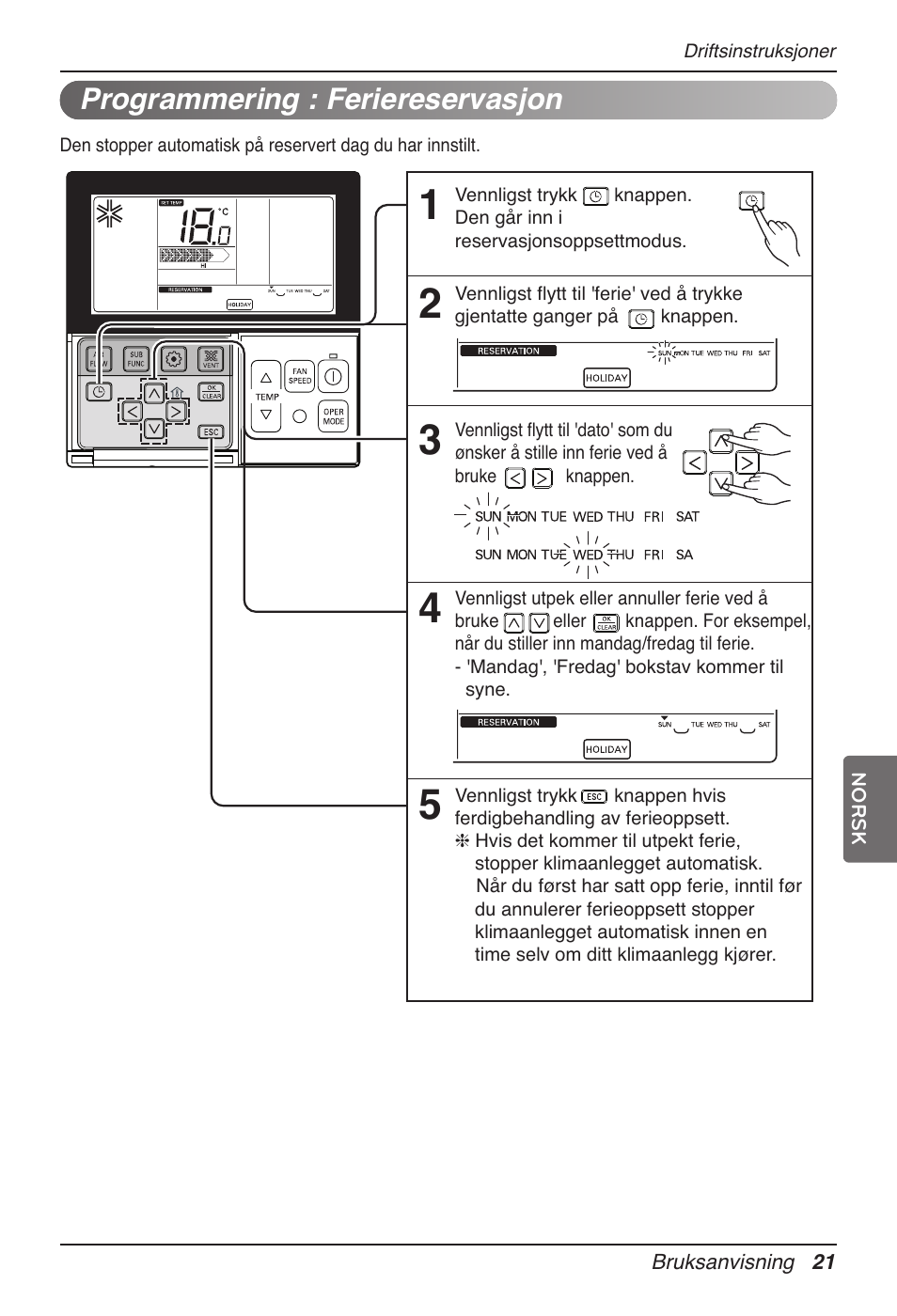 Programmering : feriereservasjon | LG UB60 User Manual | Page 405 / 457