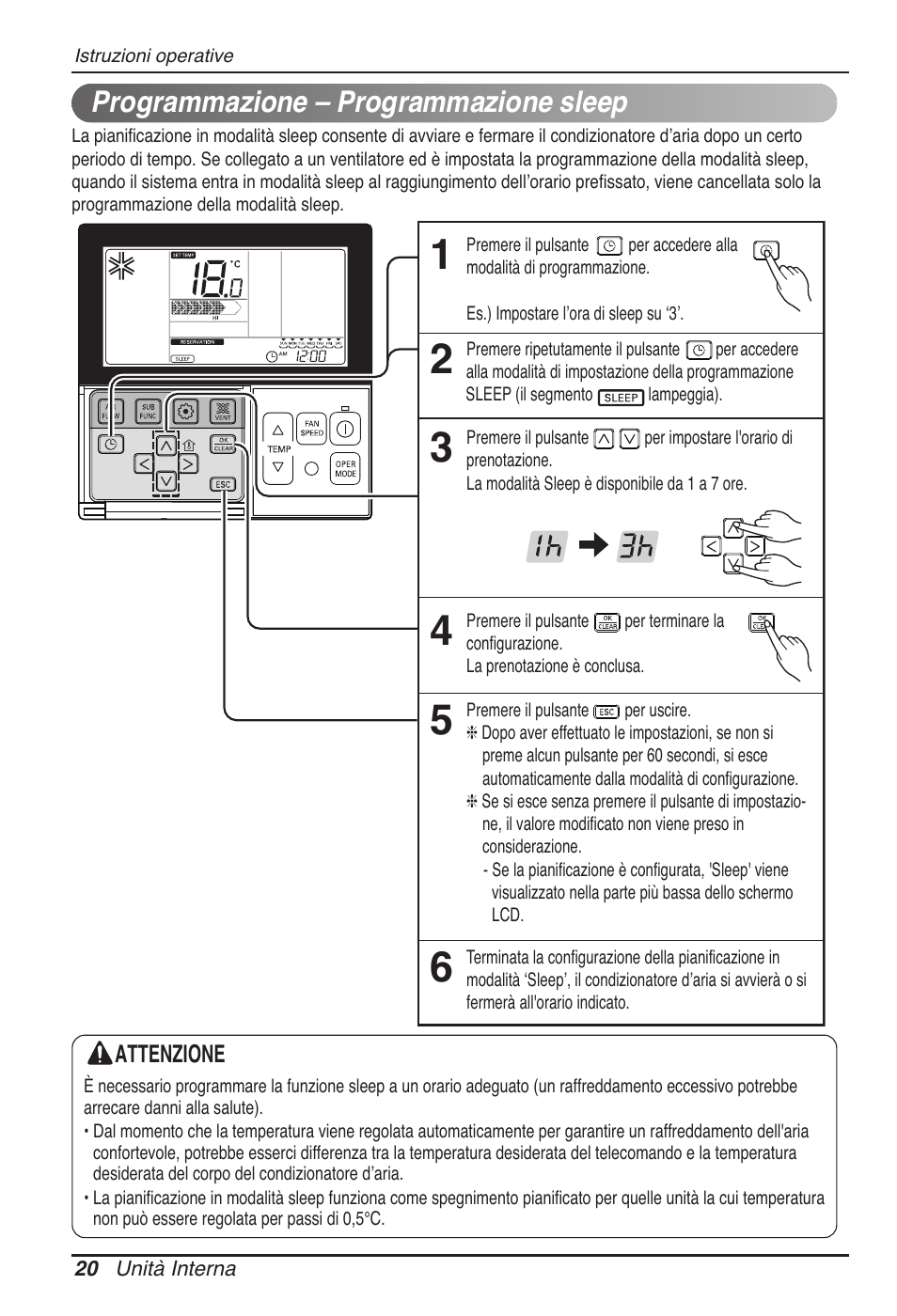 Programmazione – programmazione sleep | LG UB60 User Manual | Page 44 / 457