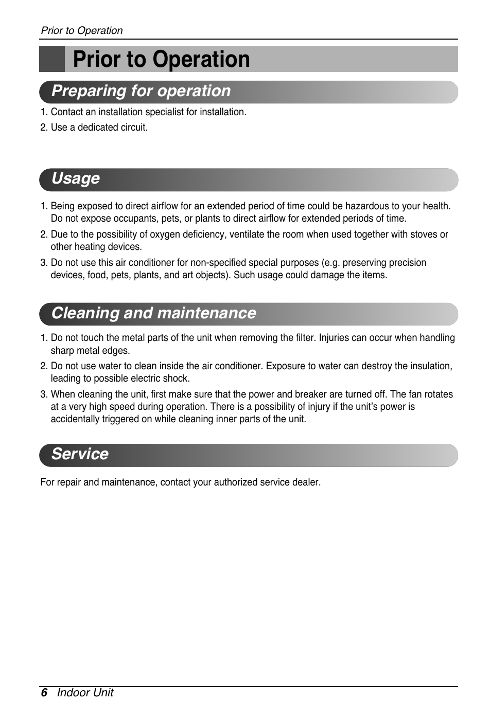 Prior to operation | LG UB60 User Manual | Page 6 / 457