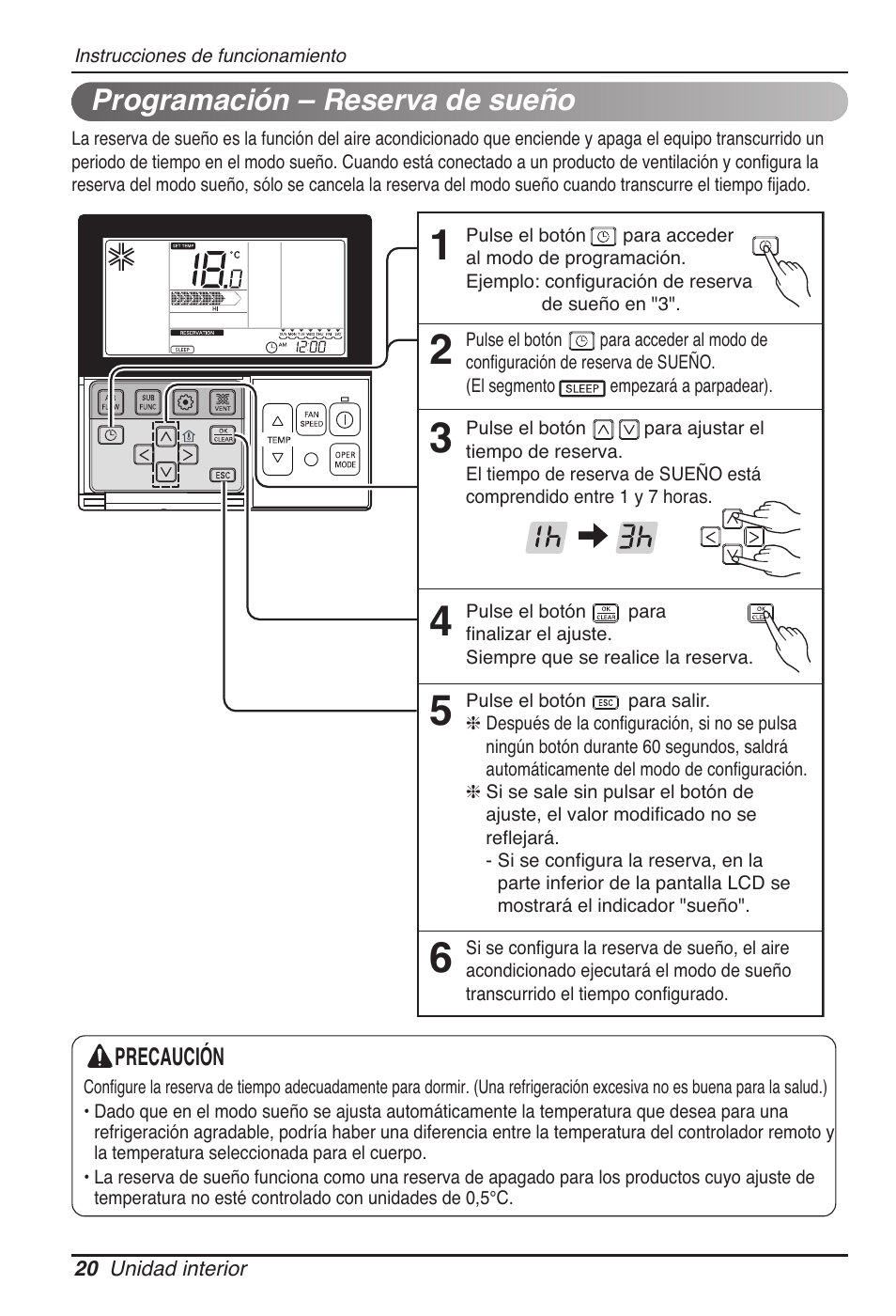 Programación – reserva de sueño | LG UB60 User Manual | Page 68 / 457