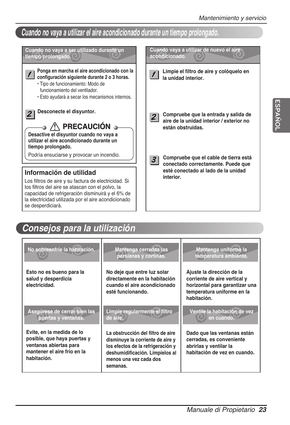 Precaución | LG UB60 User Manual | Page 71 / 457