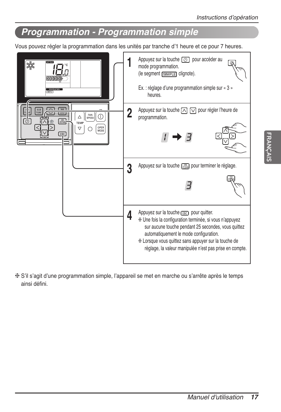 Programmation - programmation simple | LG UB60 User Manual | Page 89 / 457