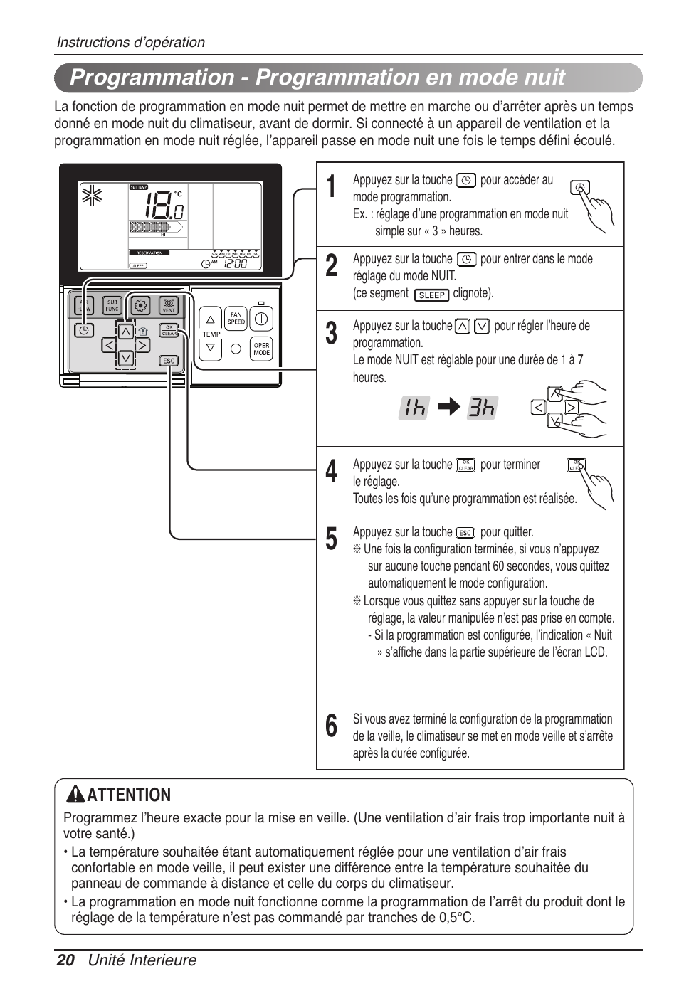 Programmation - programmation en mode nuit | LG UB60 User Manual | Page 92 / 457