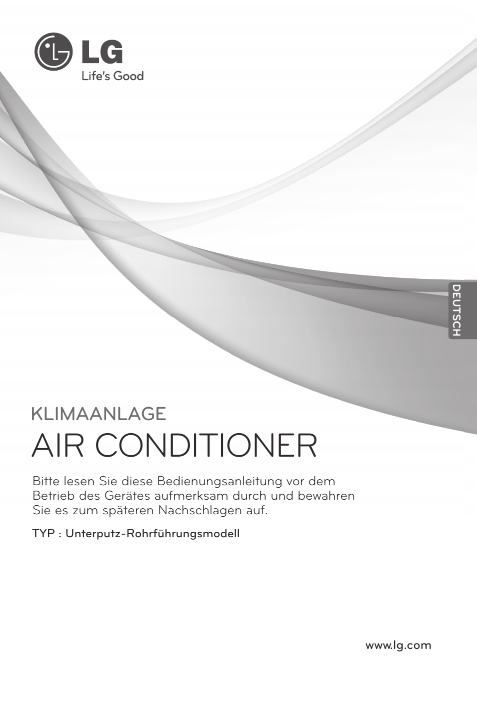 Deutsch, Air conditioner, Klimaanlage | LG UB60 User Manual | Page 97 / 457