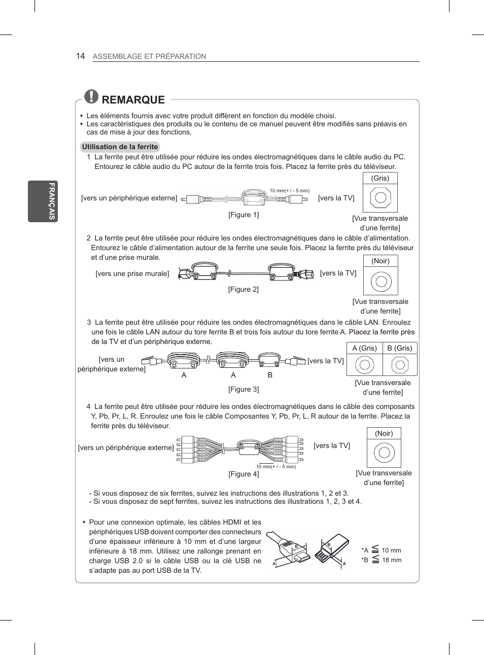 Remarque | LG 50PM4700 User Manual | Page 73 / 243