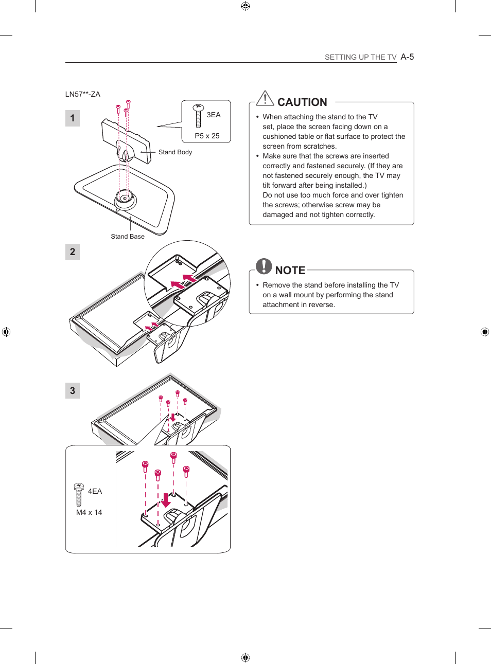 Caution | LG 50LN575S User Manual | Page 5 / 328