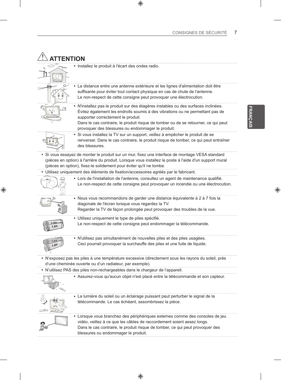 Attention | LG 50LN575S User Manual | Page 73 / 328