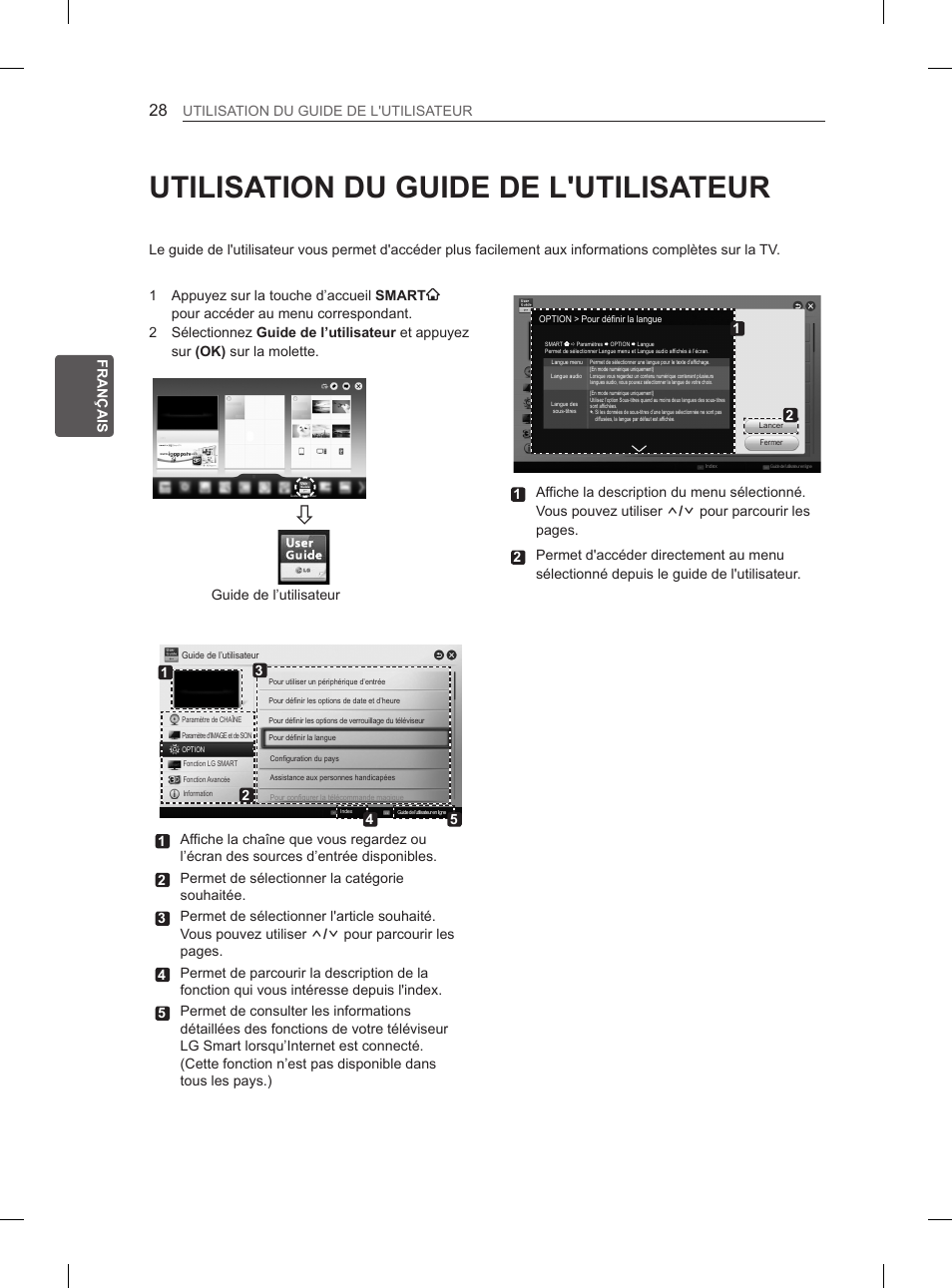 Utilisation du guide de l'utilisateur | LG 55LA965V User Manual | Page 131 / 327