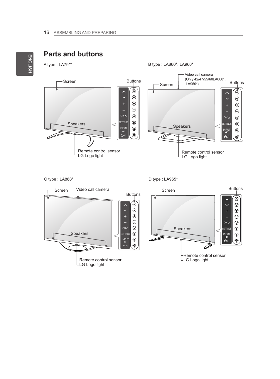Parts and buttons | LG 55LA965V User Manual | Page 59 / 327