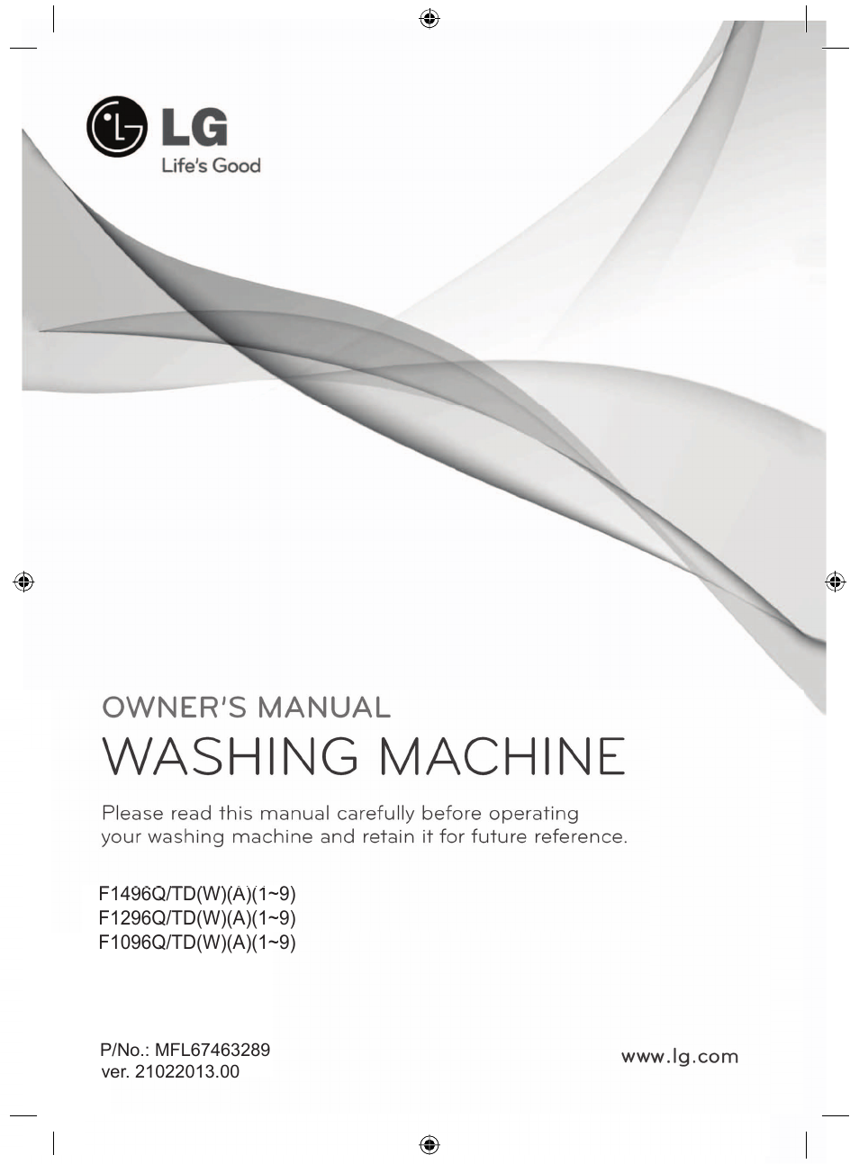 LG F84882WH User Manual | 32 pages