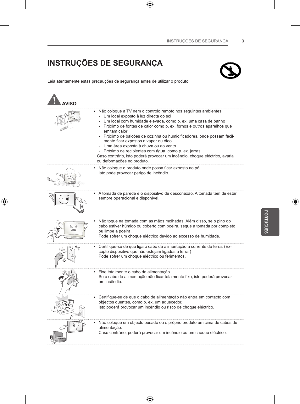 Instruções de segurança | LG 32LB5820 User Manual | Page 148 / 239