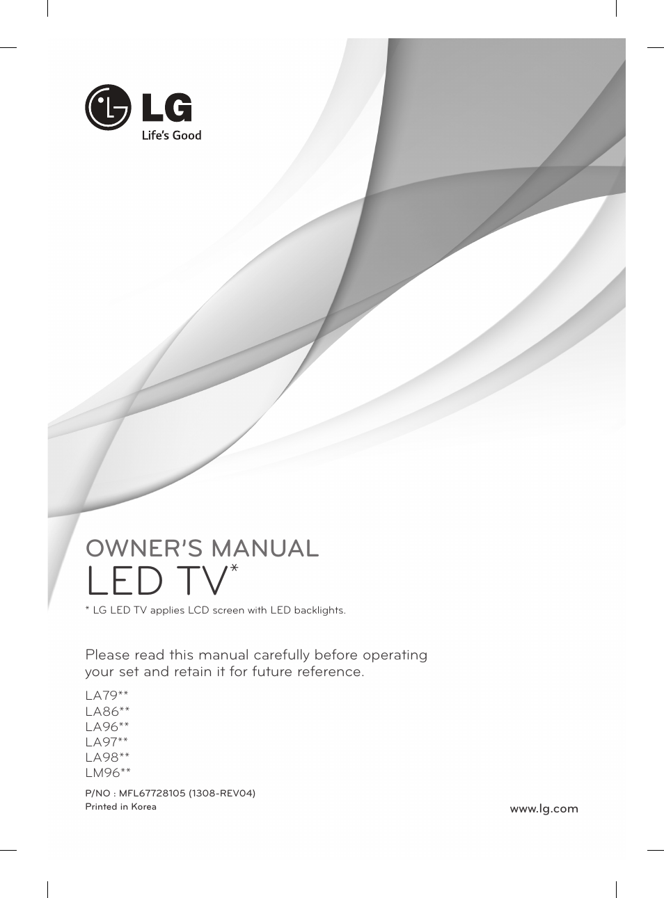 Led tv, Owner’s manual | LG 84LM9600 User Manual | Page 4 / 331