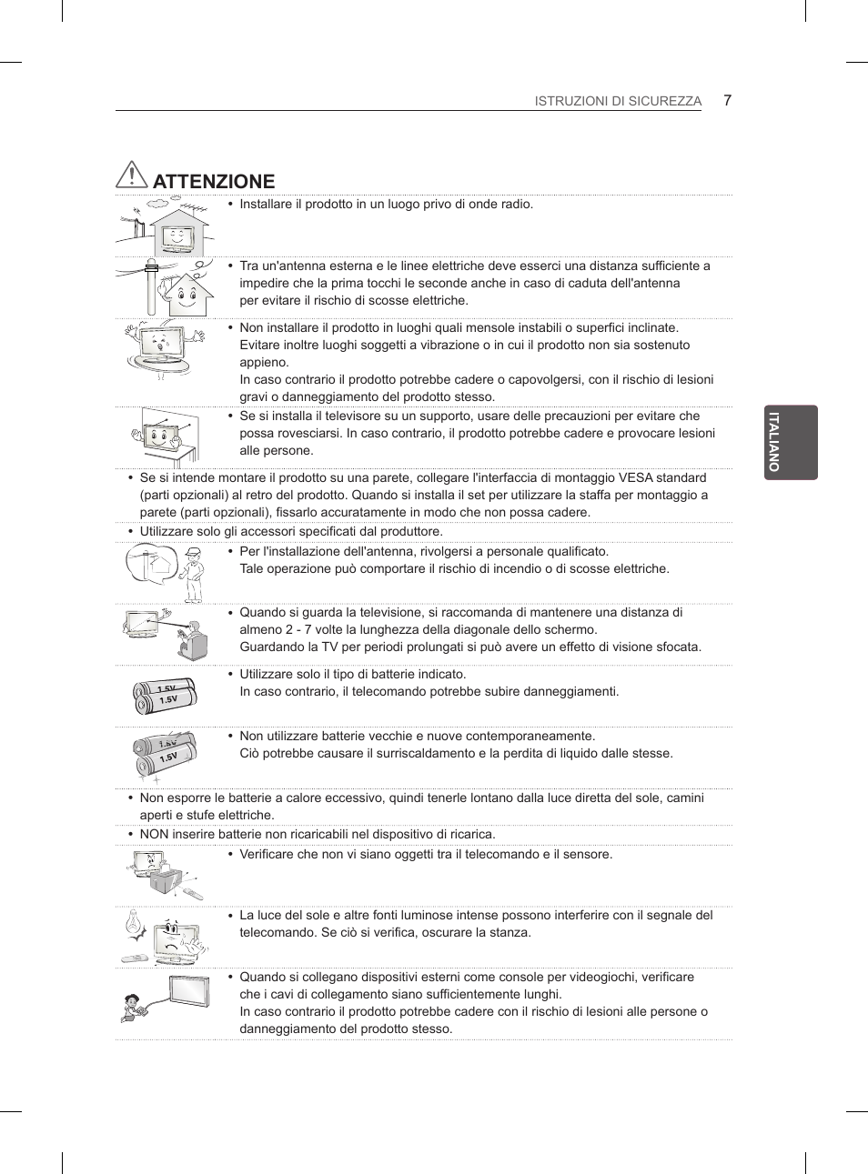 Attenzione | LG 47LN5400 User Manual | Page 84 / 253