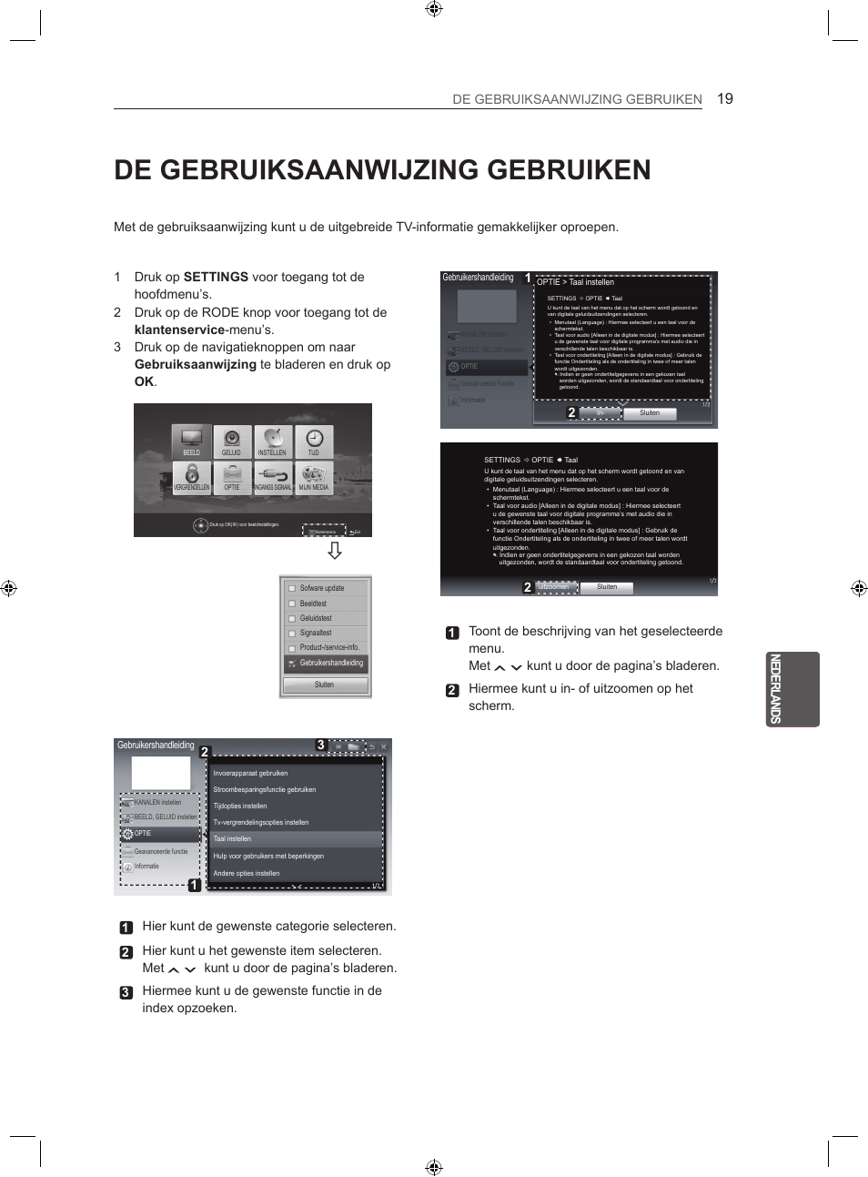 De gebruiksaanwijzing gebruiken, Dut ne de rl an ds de gebruiksaanwijzing gebruiken | LG 22LS3500-ZA User Manual | Page 155 / 198