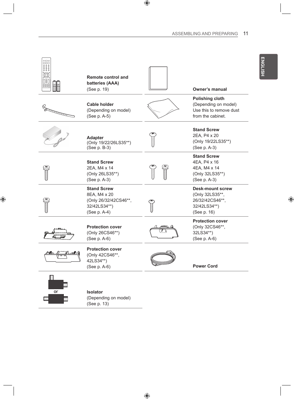 LG 22LS3500-ZA User Manual | Page 19 / 198