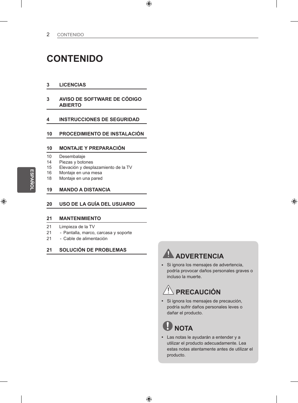 LG 32LS3500 User Manual | Page 106 / 214