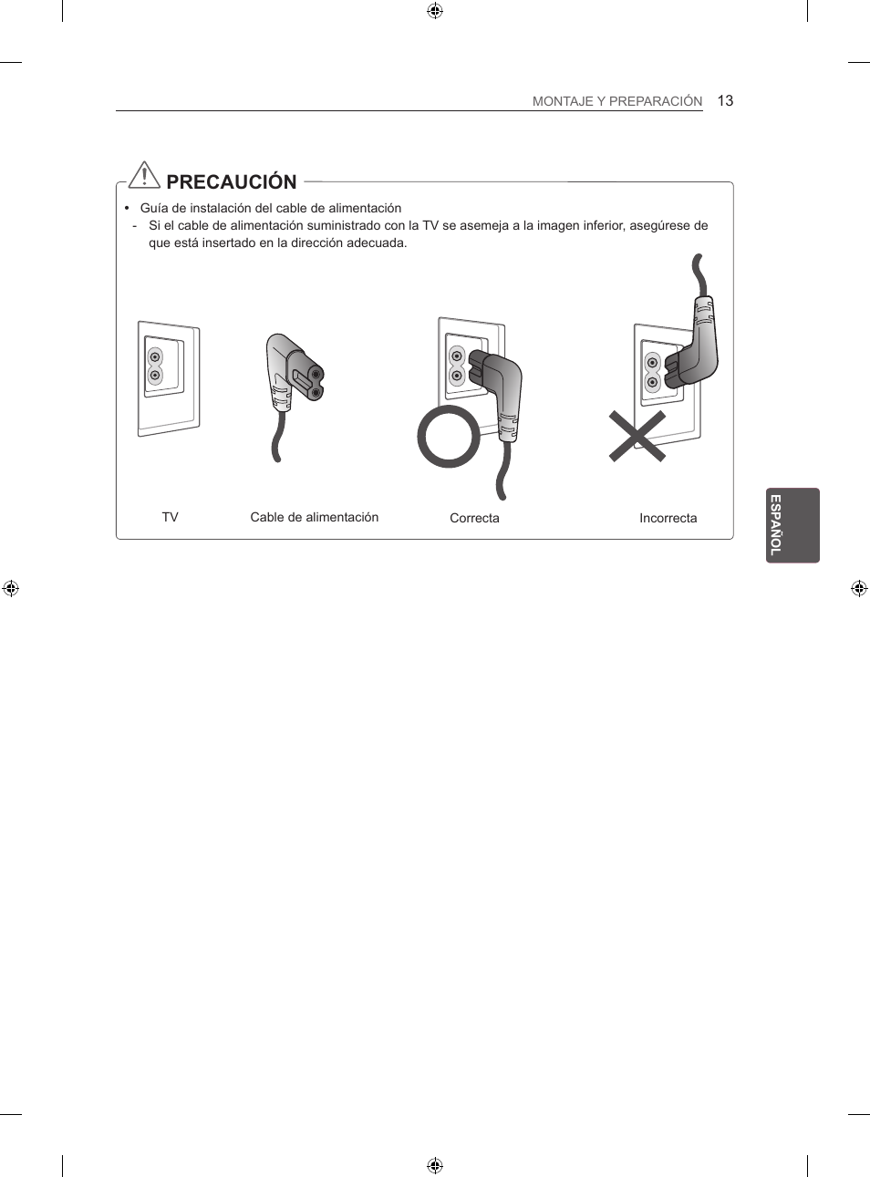 Precaución | LG 32LS3500 User Manual | Page 117 / 214