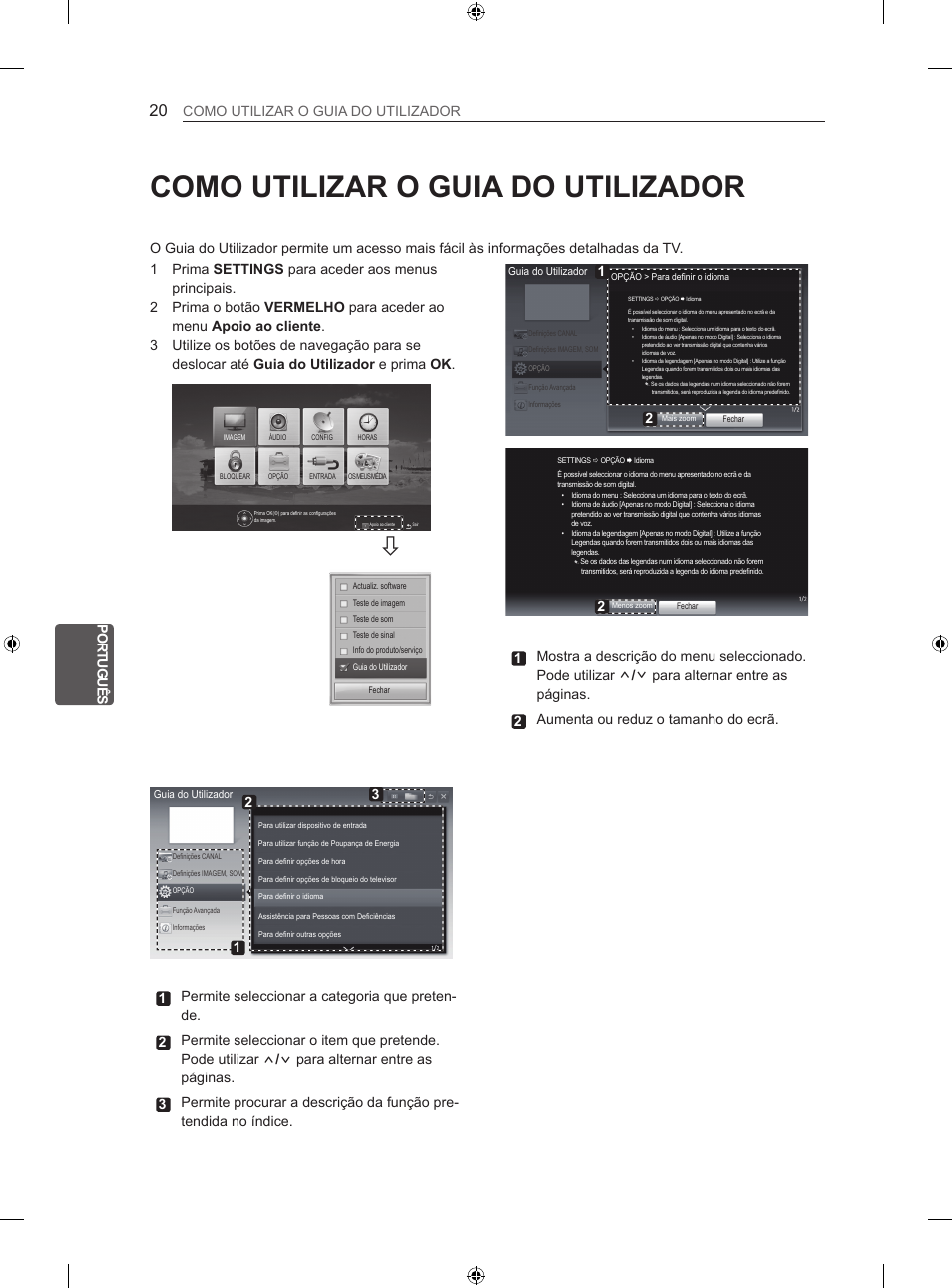 Como utilizar o guia do utilizador | LG 32LS3500 User Manual | Page 146 / 214