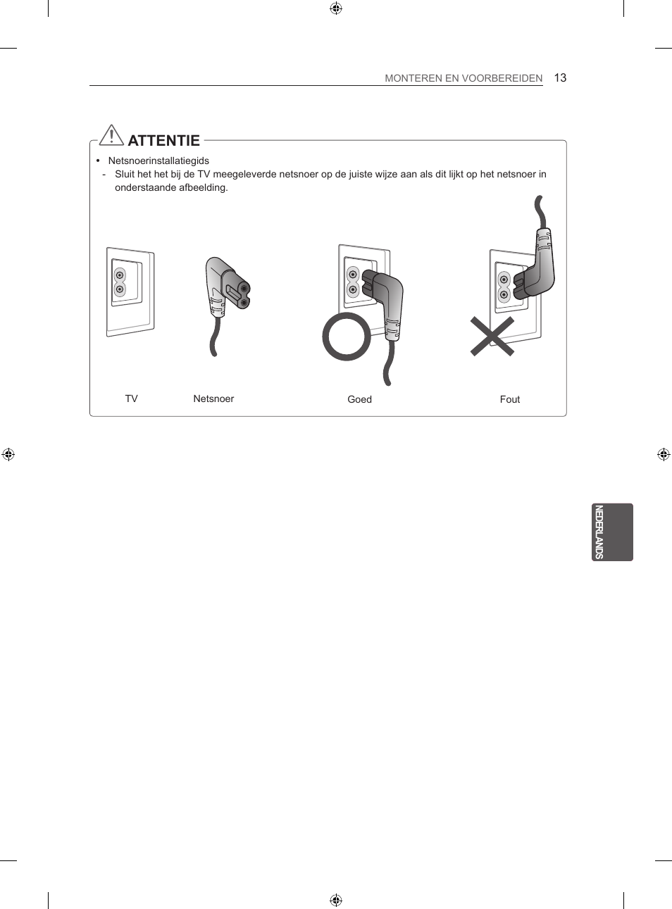 Attentie | LG 32LS3500 User Manual | Page 161 / 214