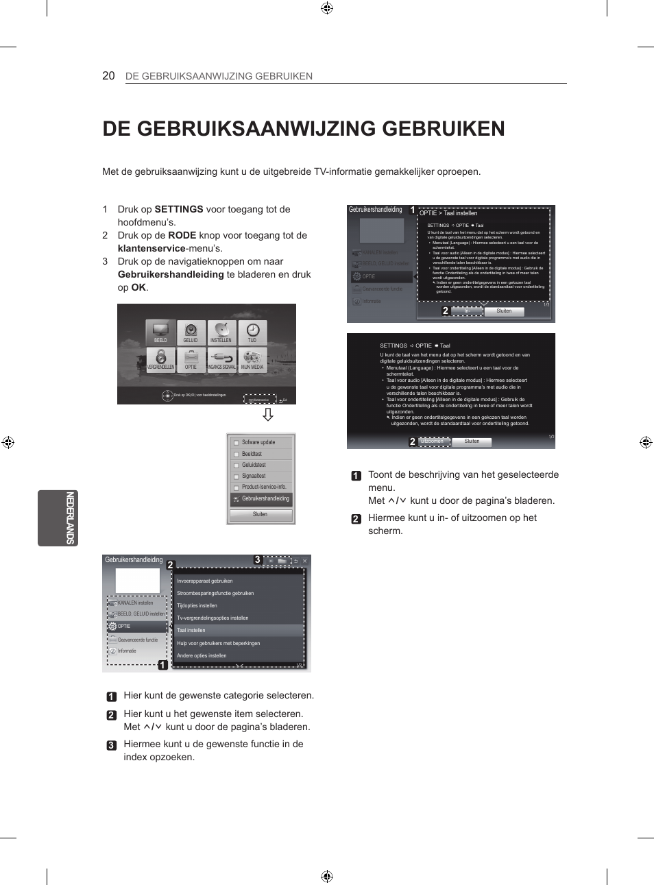 De gebruiksaanwijzing gebruiken, Dut ne de rl an ds de gebruiksaanwijzing gebruiken | LG 32LS3500 User Manual | Page 168 / 214