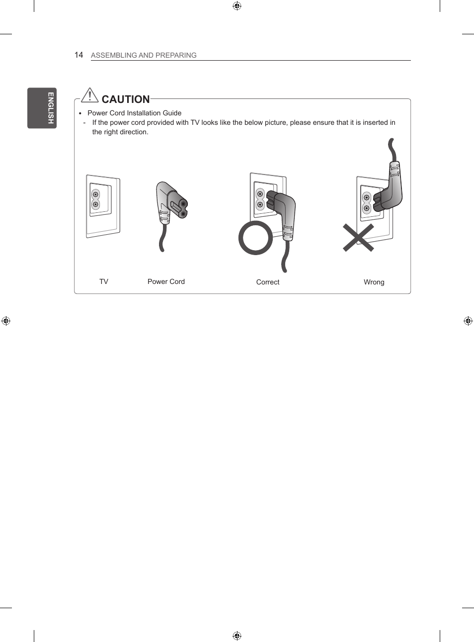 Caution | LG 32LS3500 User Manual | Page 24 / 214