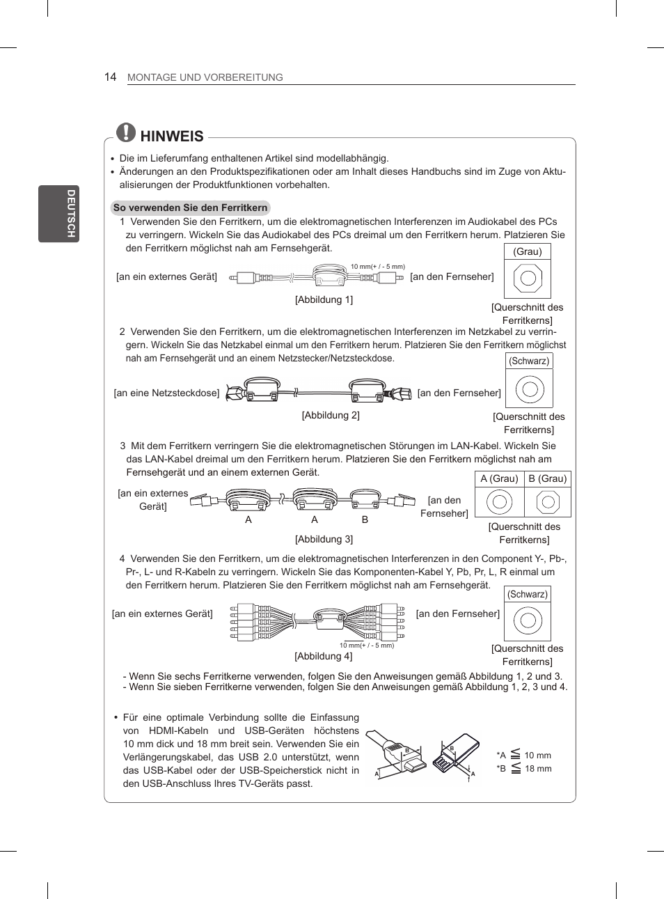 Hinweis | LG 60PM670S User Manual | Page 46 / 102