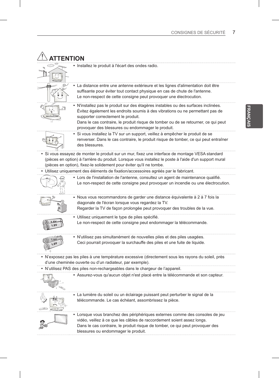 Attention | LG 55LA970V User Manual | Page 112 / 331