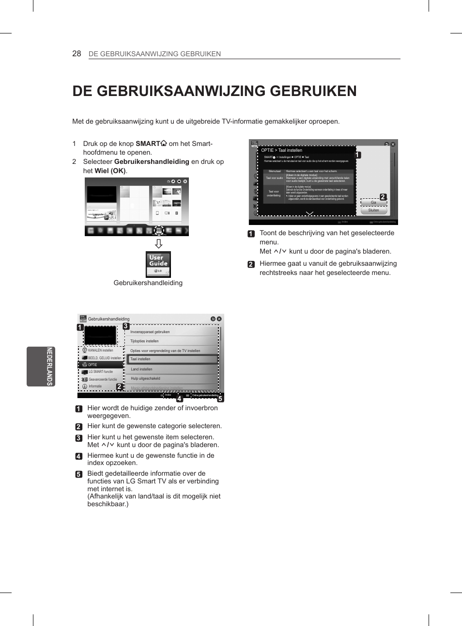 De gebruiksaanwijzing gebruiken, 28 de gebruiksaanwijzing, Gebruiken | LG 55LA970V User Manual | Page 259 / 331