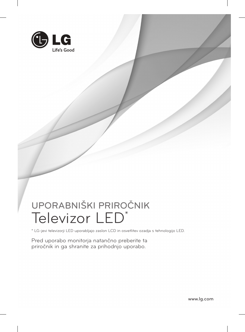 Mfl67728105_slovenian_131004, Televizor led, Uporabniški priročnik | LG 55LA970V User Manual | Page 292 / 331