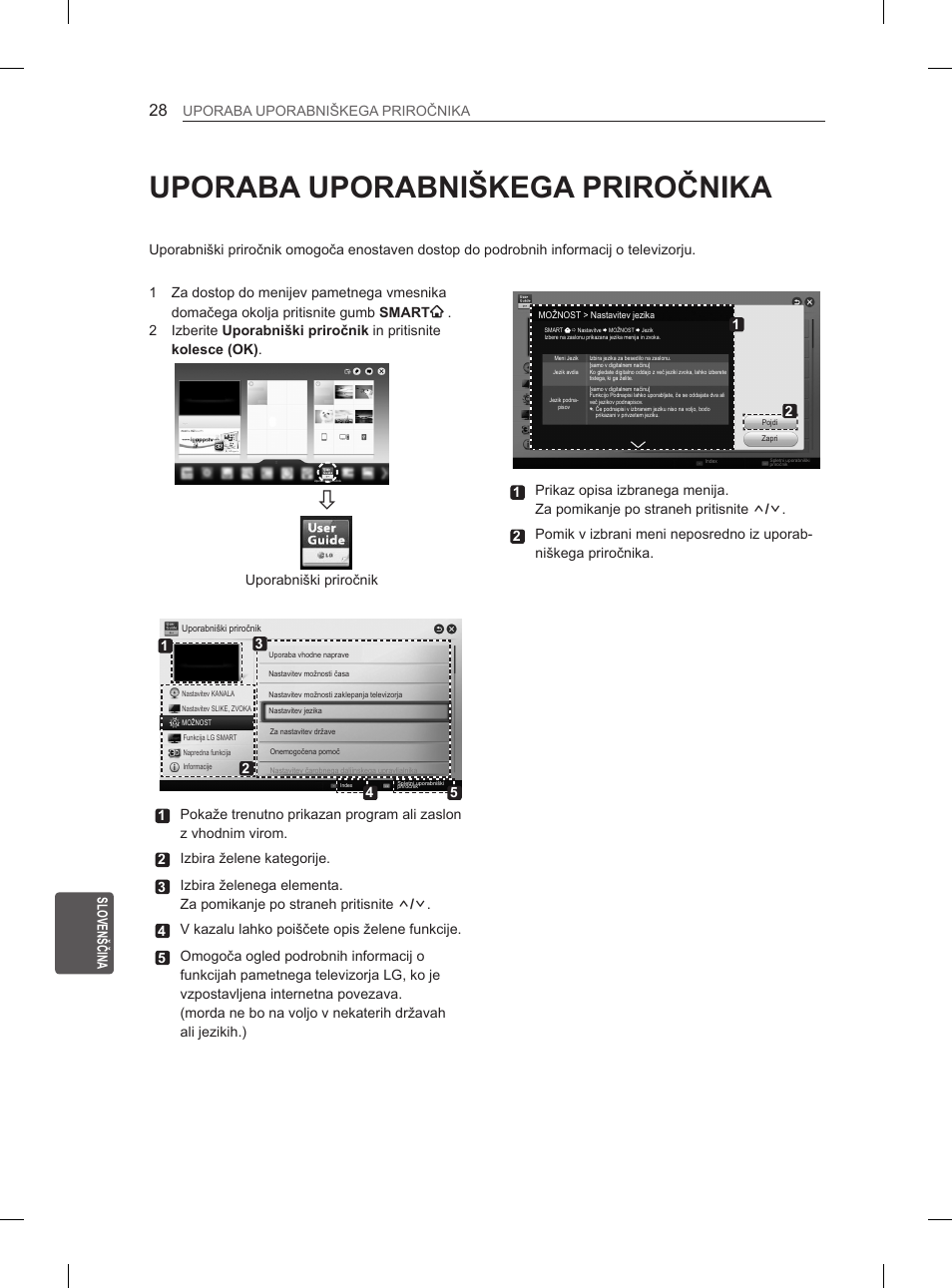 Uporaba uporabniškega priročnika, 28 uporaba uporabniškega, Priročnika | Uporabniški priročnik | LG 55LA970V User Manual | Page 319 / 331