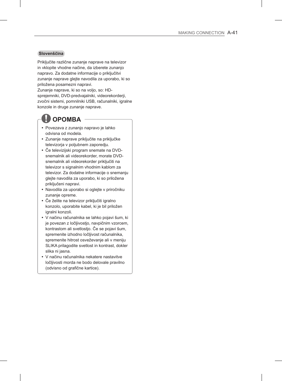 Opomba | LG 55LA970V User Manual | Page 44 / 331