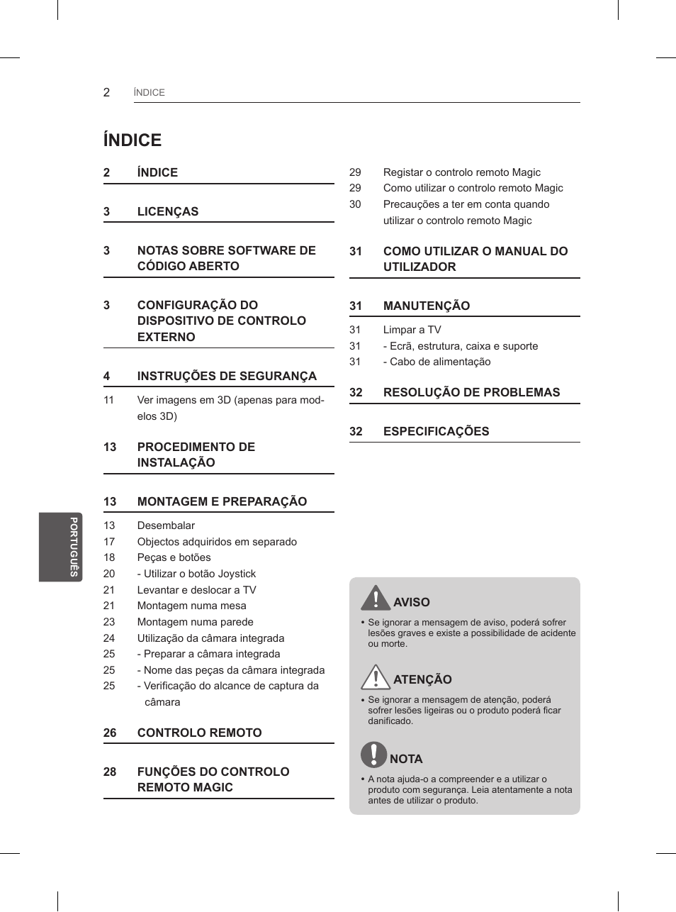 Índice | LG 55UB950V User Manual | Page 217 / 355