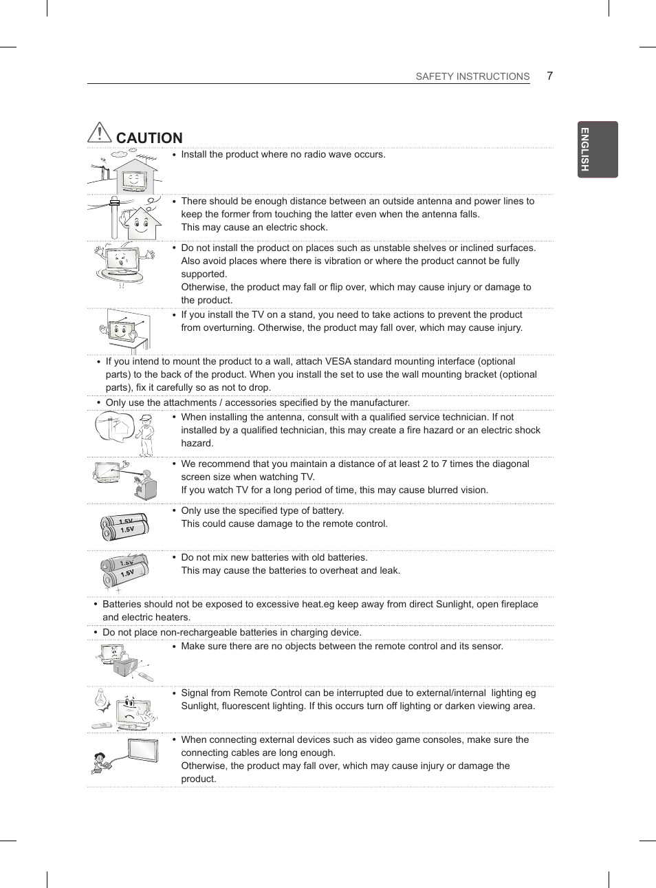 Caution | LG 50PH670S User Manual | Page 14 / 275