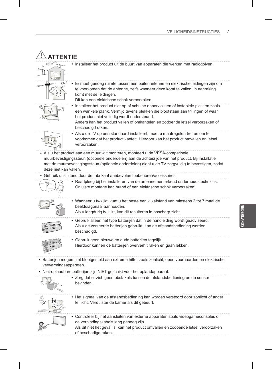 Attentie | LG 50PH670S User Manual | Page 170 / 275