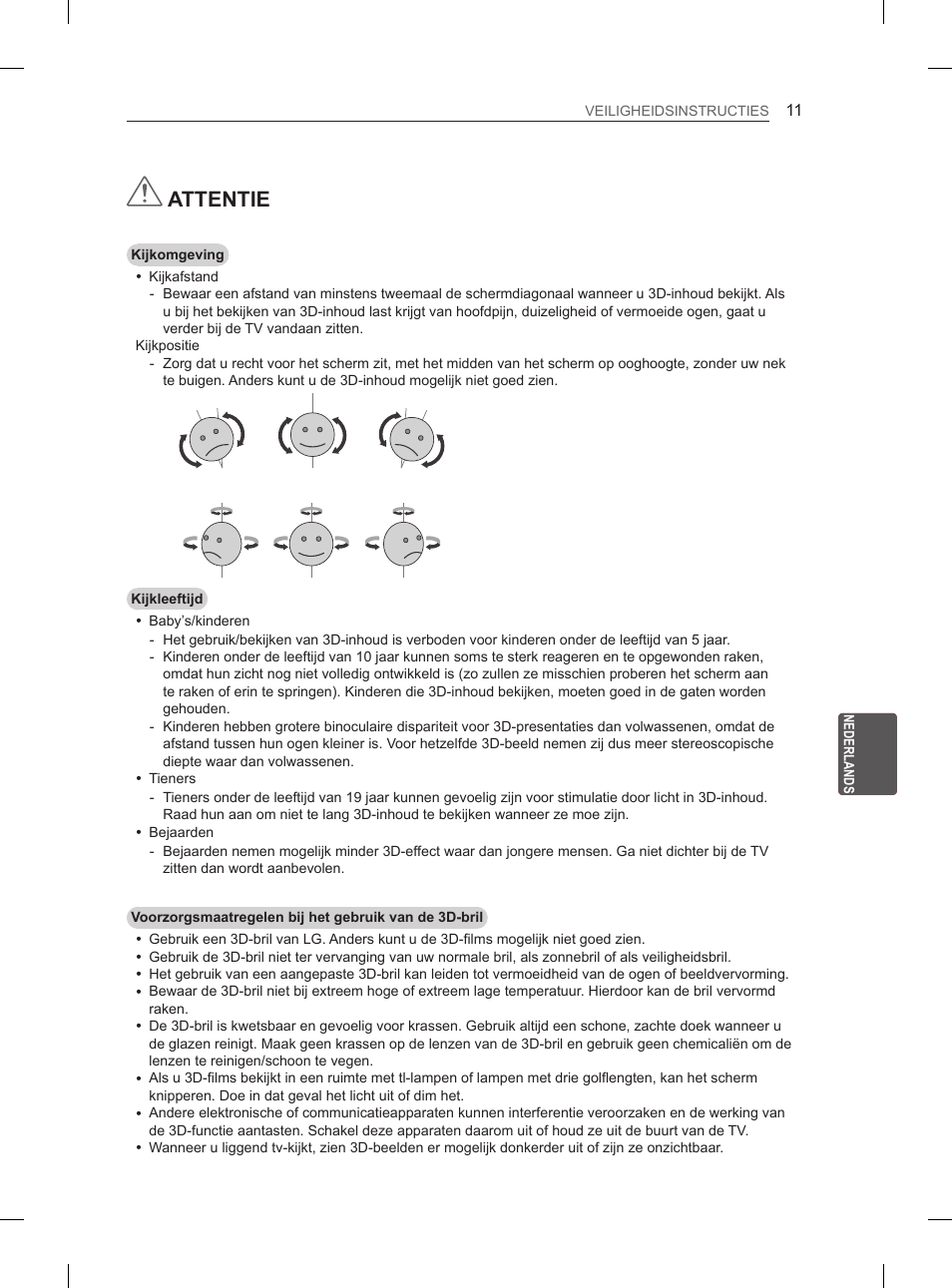 Attentie | LG 50PH670S User Manual | Page 174 / 275