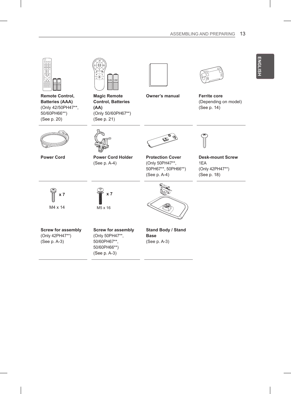 LG 50PH670S User Manual | Page 20 / 275