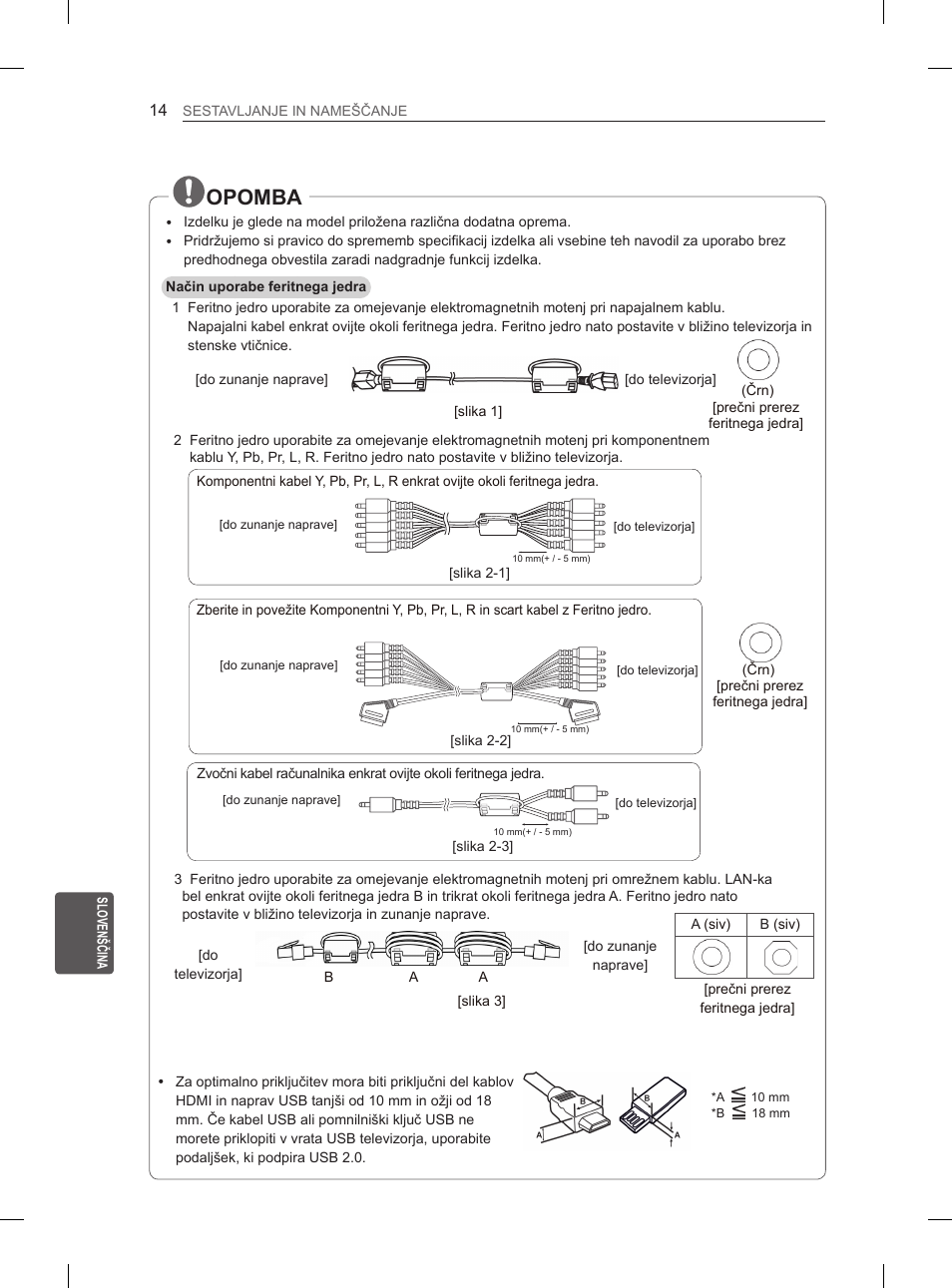 Opomba | LG 50PH670S User Manual | Page 229 / 275