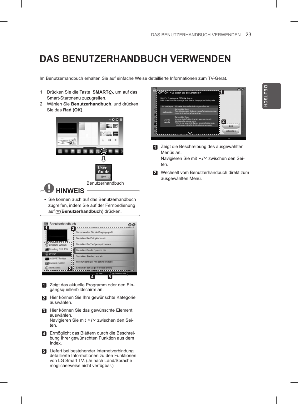 Das benutzerhandbuch verwenden, Hinweis | LG 50PH670S User Manual | Page 56 / 275