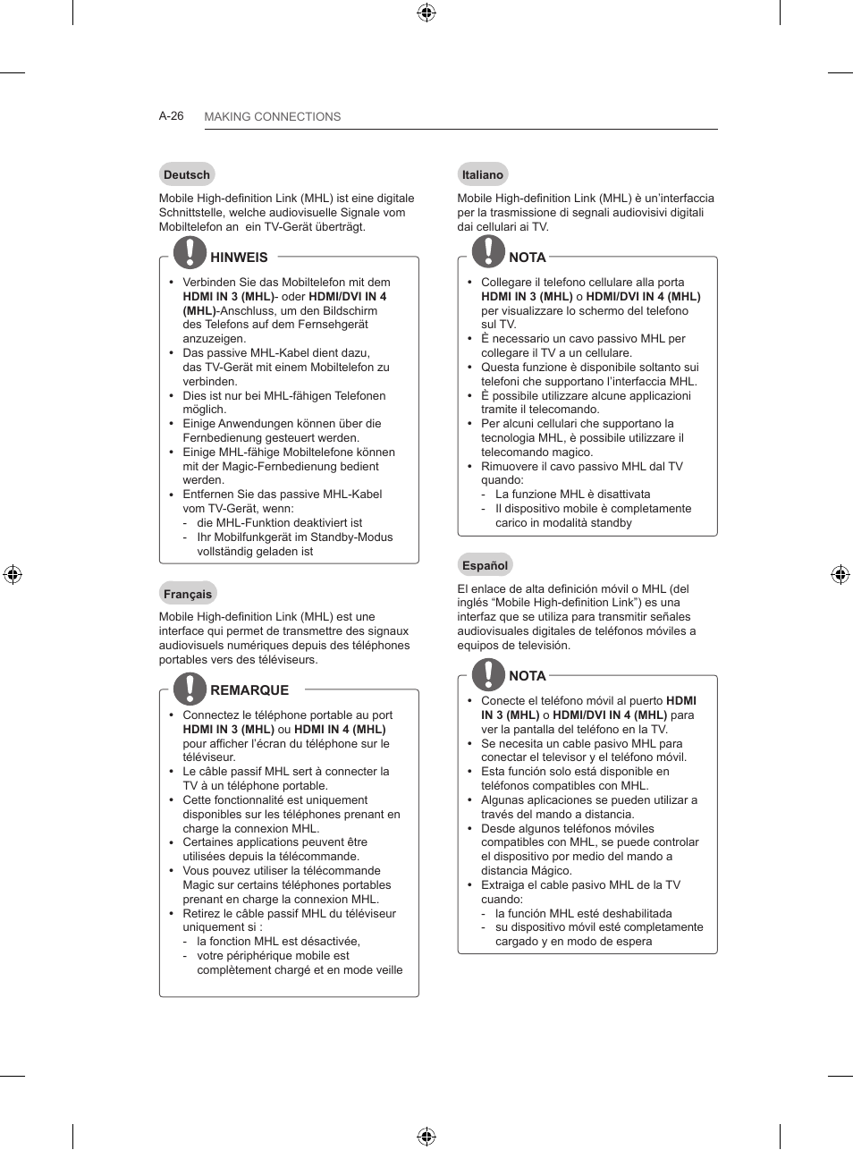 LG 42LB670V User Manual | Page 26 / 356