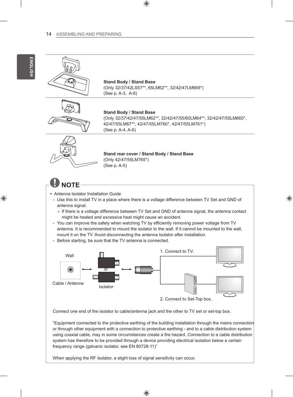 LG 55LM670S User Manual | Page 22 / 309