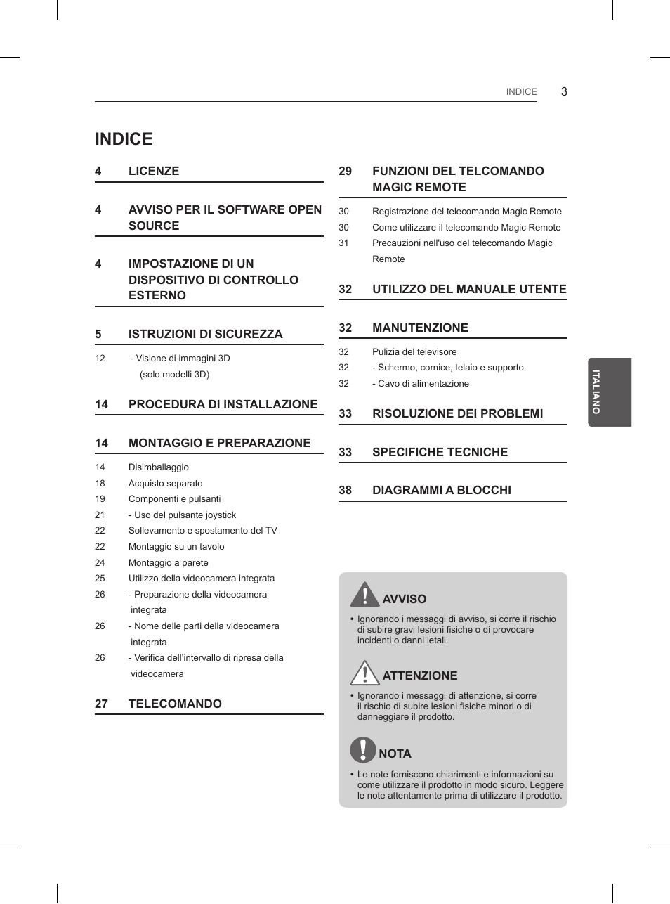 Indice | LG 65UB950V User Manual | Page 148 / 359