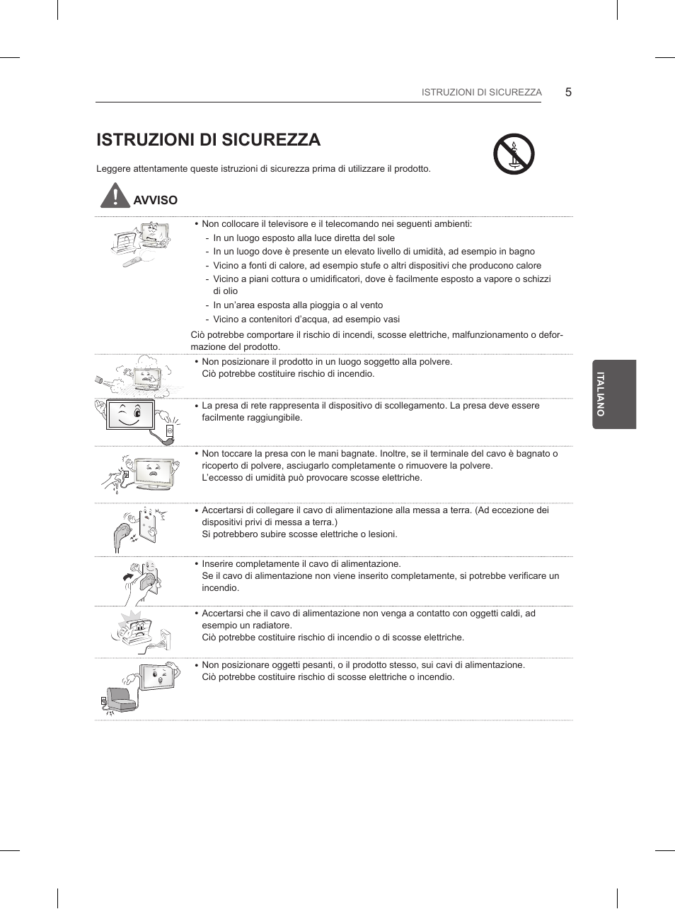 Istruzioni di sicurezza | LG 65UB950V User Manual | Page 150 / 359