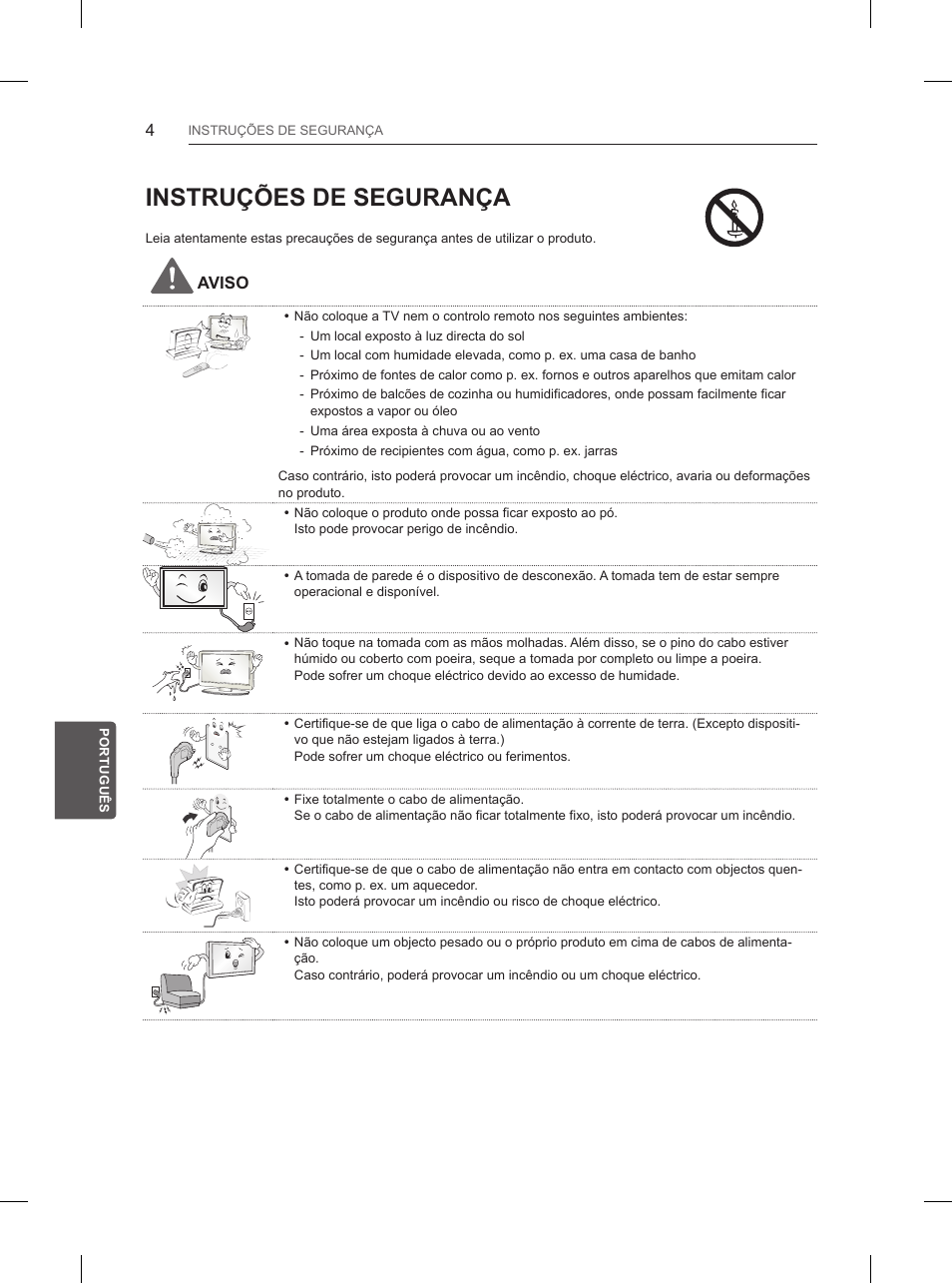 Instruções de segurança | LG 65UB950V User Manual | Page 221 / 359