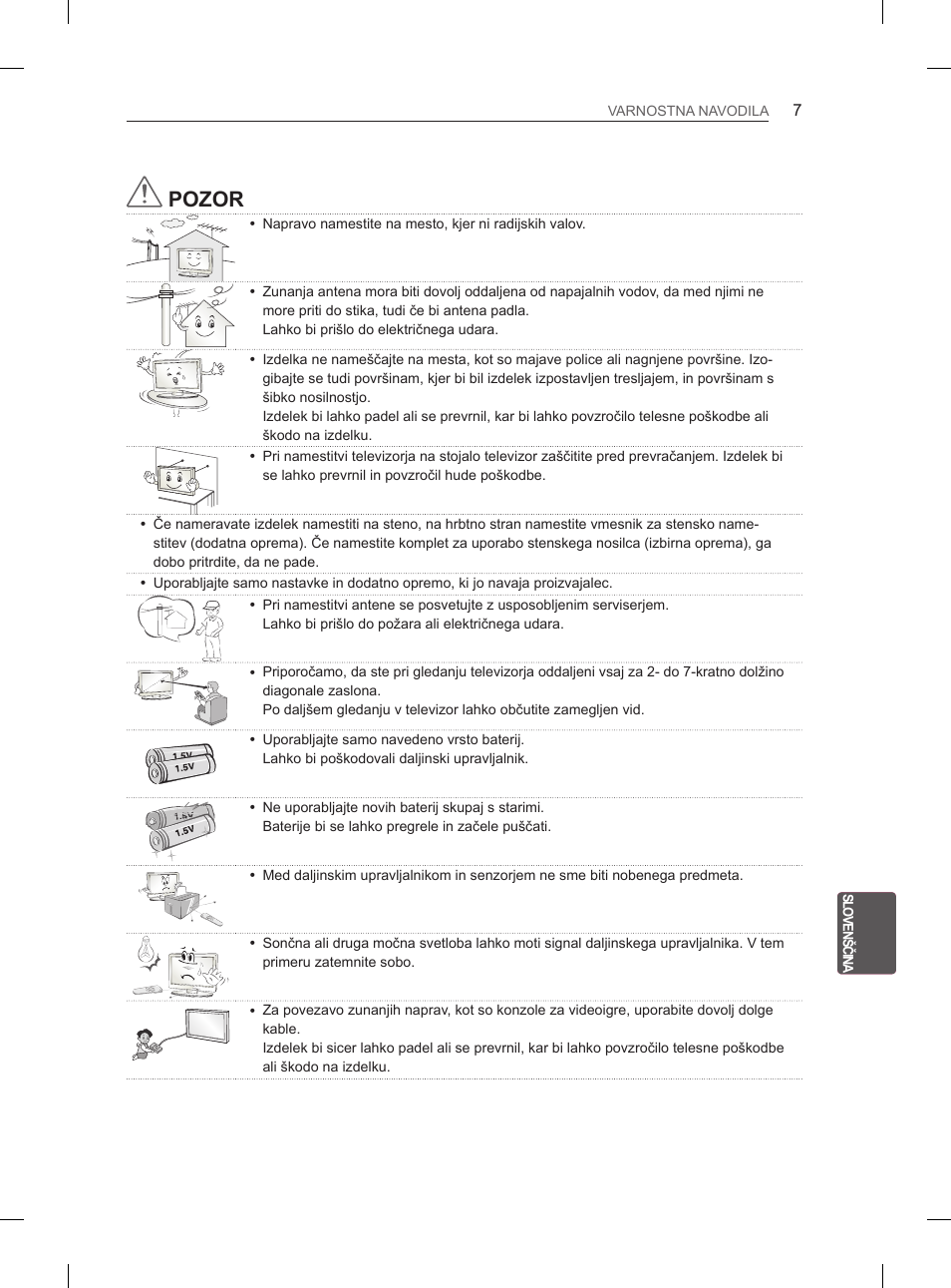 Pozor | LG 42LS3400 User Manual | Page 197 / 237