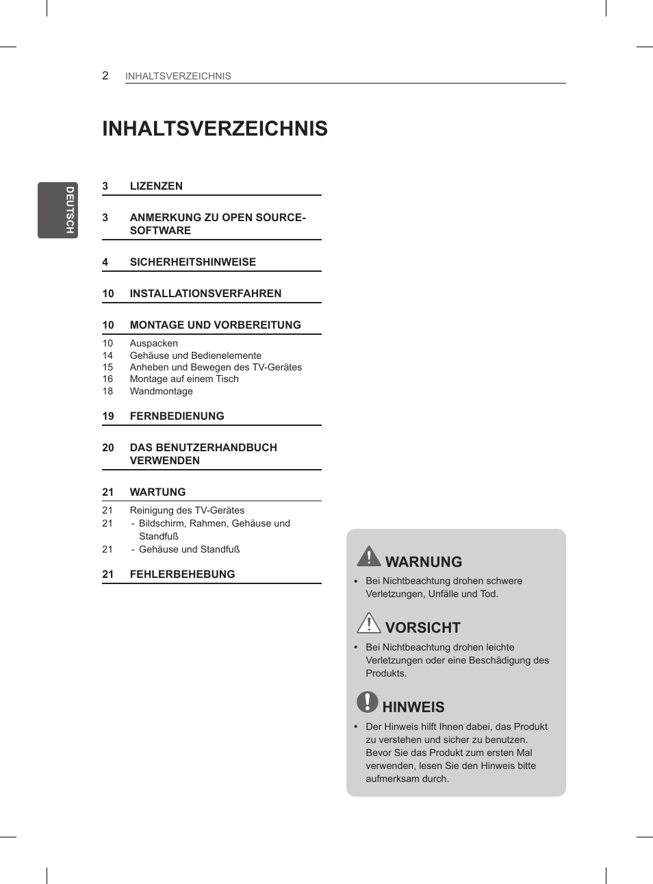 LG 42LS3400 User Manual | Page 32 / 237