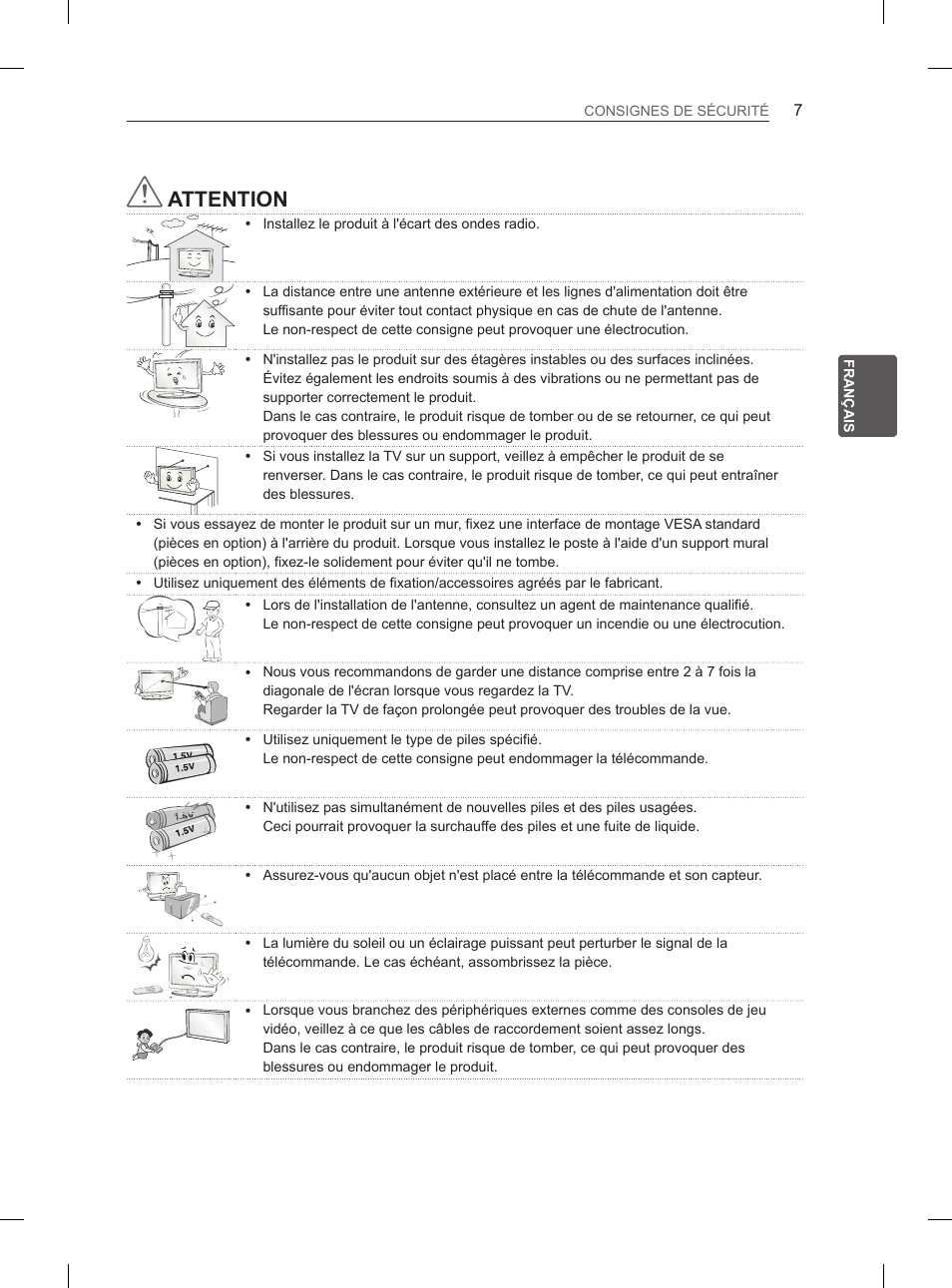 Attention | LG 42LS3400 User Manual | Page 59 / 237