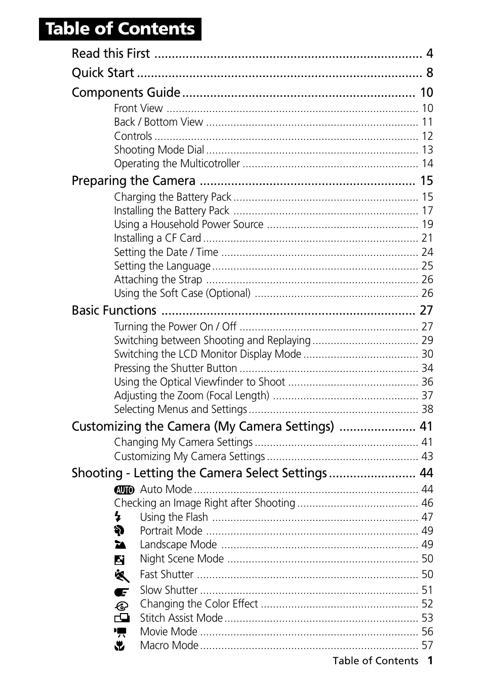 Canon PowerShot S30 User Manual | Page 3 / 163