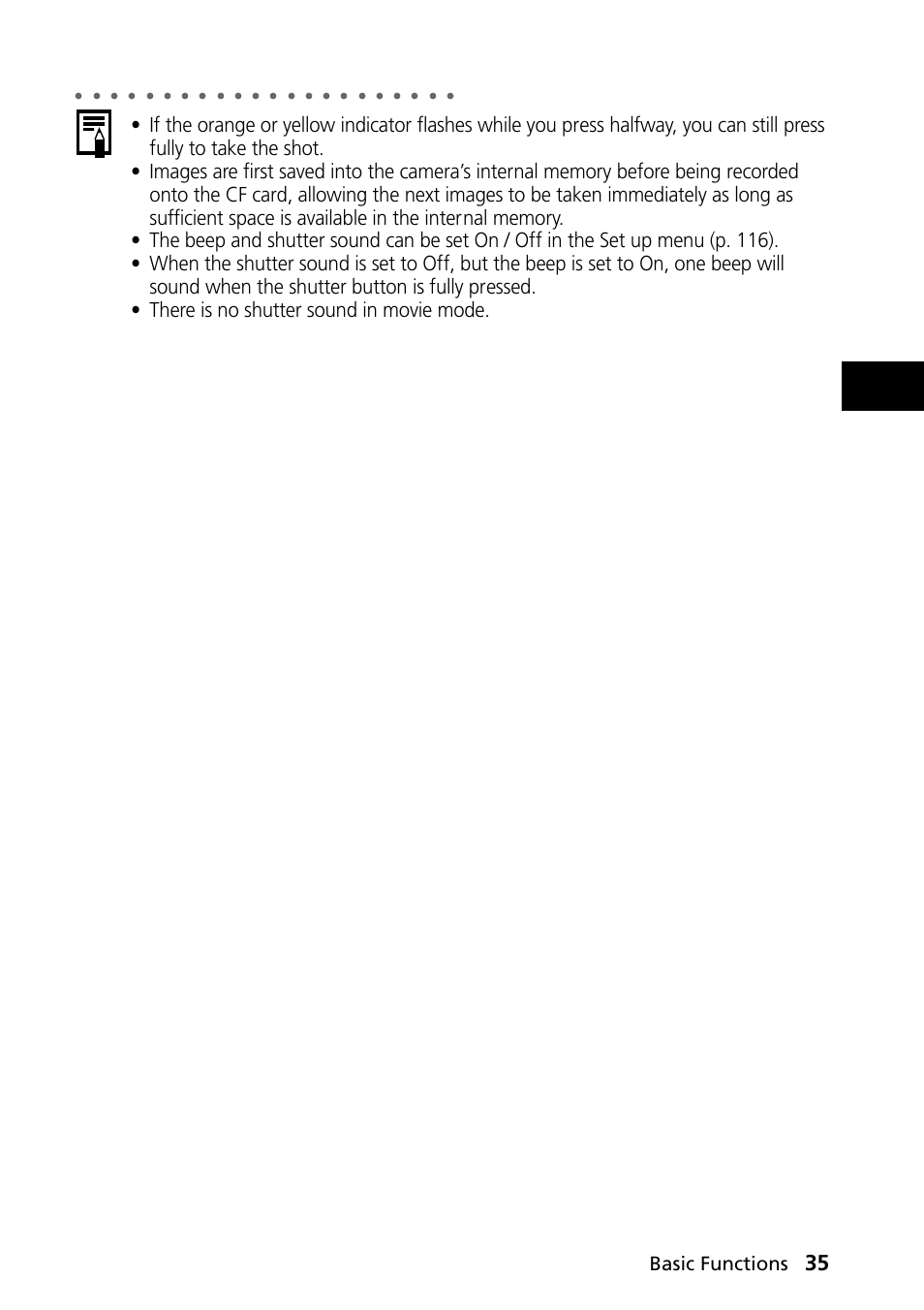 Basic functions | Canon PowerShot S30 User Manual | Page 37 / 163