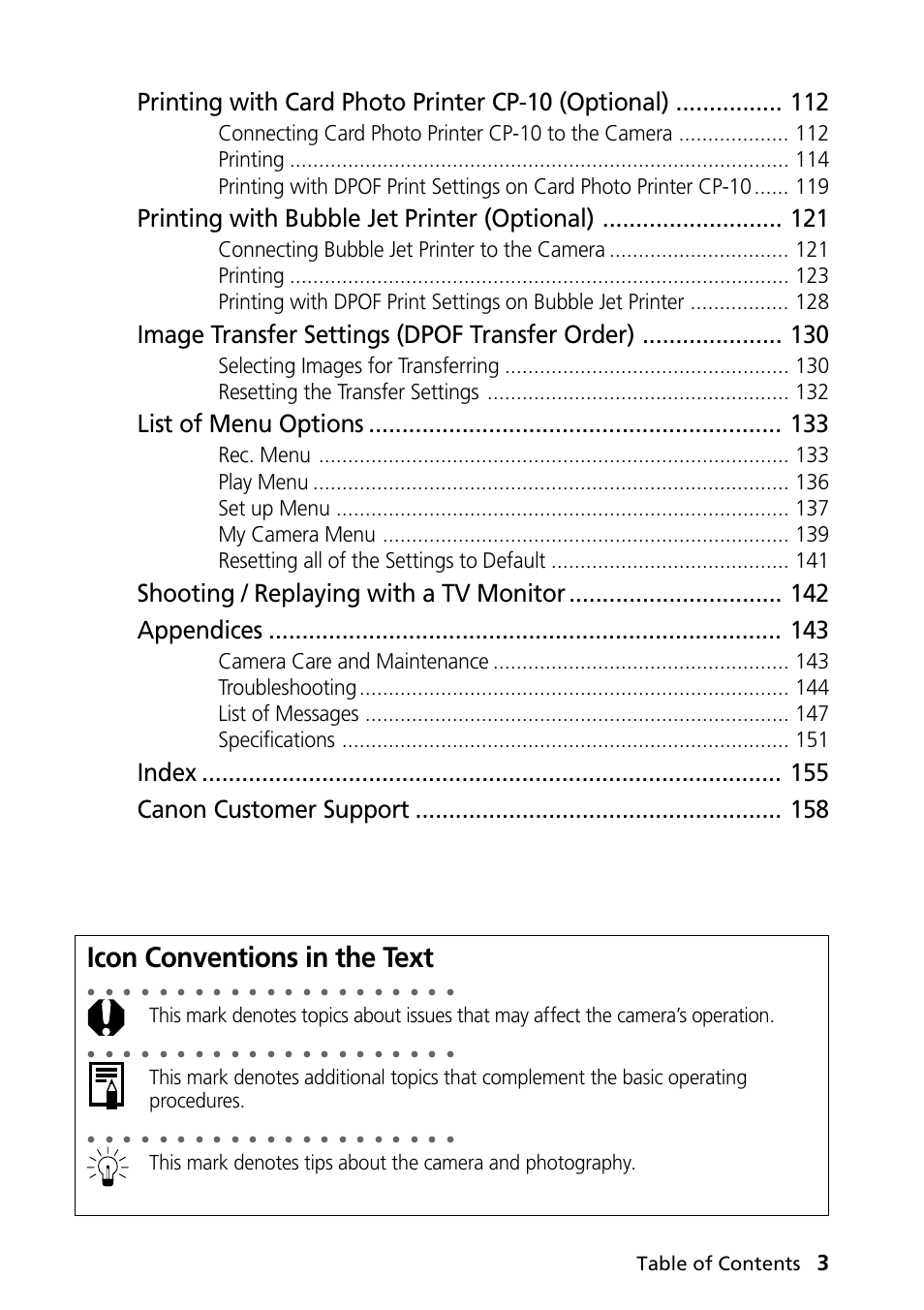 Canon PowerShot S30 User Manual | Page 5 / 163