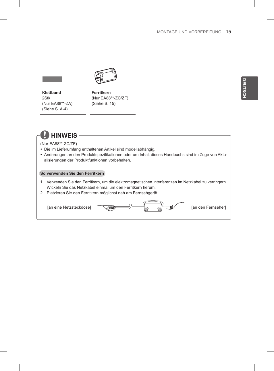 Hinweis | LG 55EA880V User Manual | Page 81 / 316